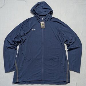 NWT Nike Men’s 4XL Tall Dry Fit Full Zip Hoodie Jacket Navy Blue 867762-419